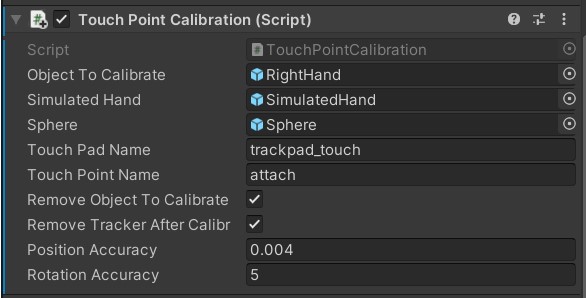 Touch Point Calibration Script variables
