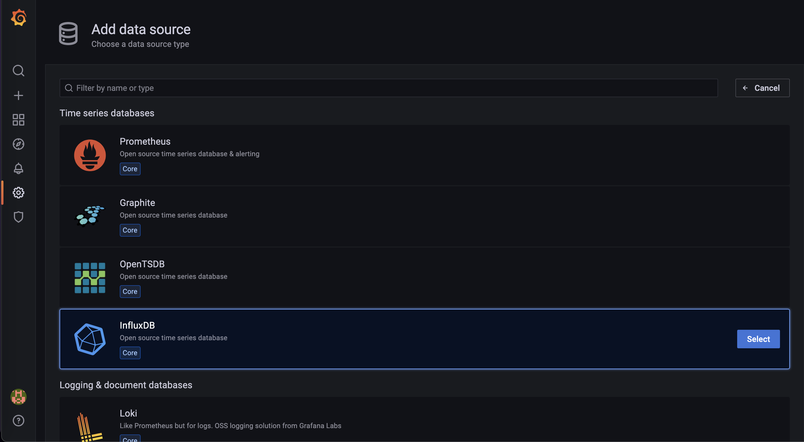 Grafana InfluxDB