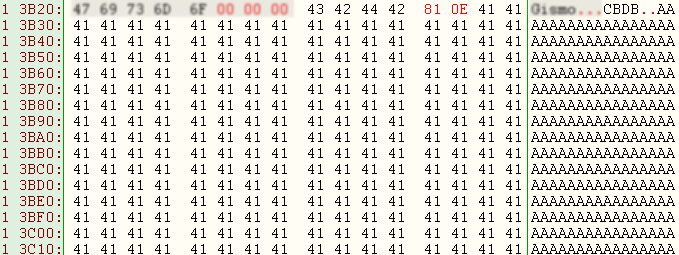 BINA Offset Table Example