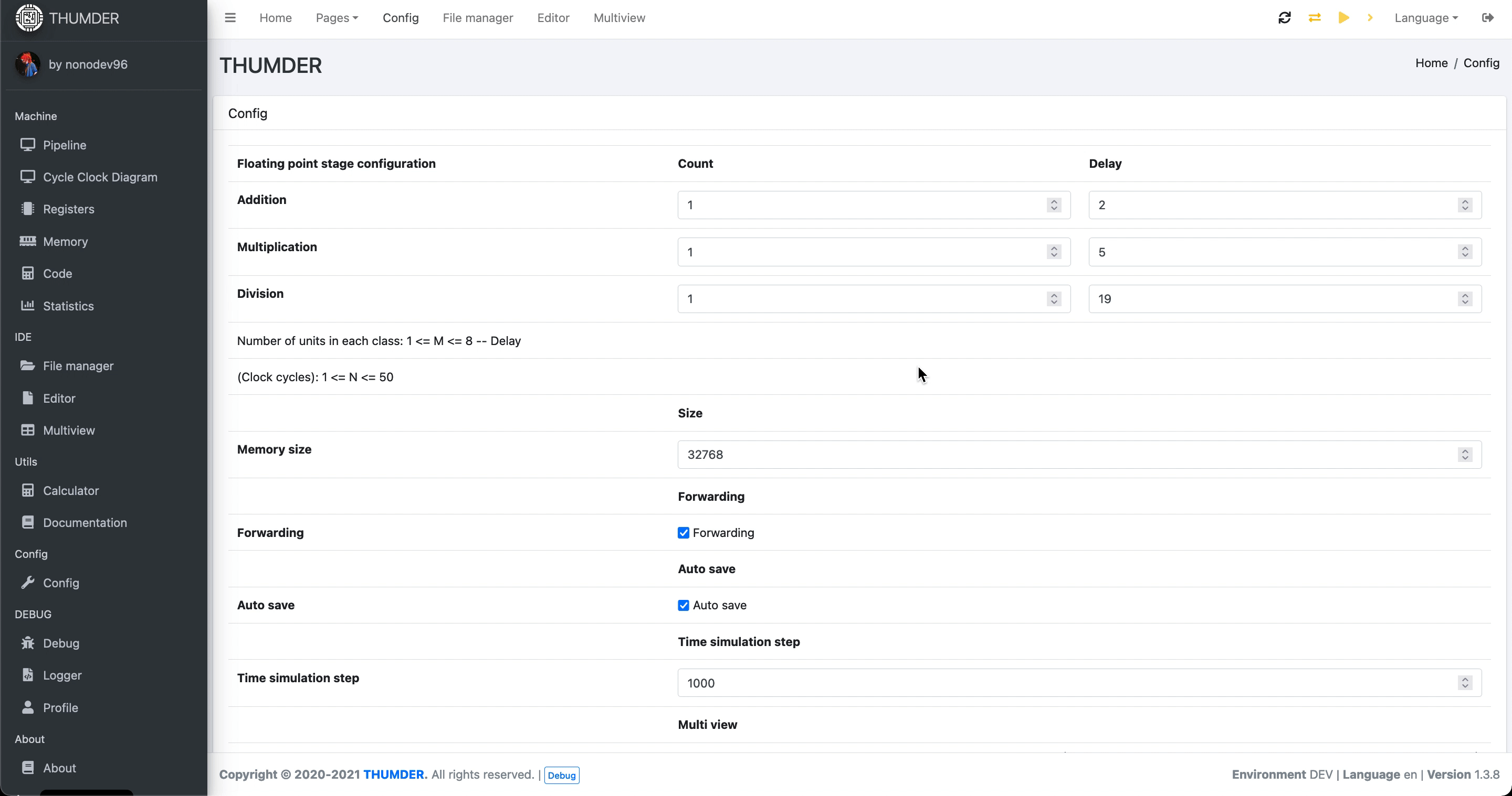 Editar la configuración del IDE