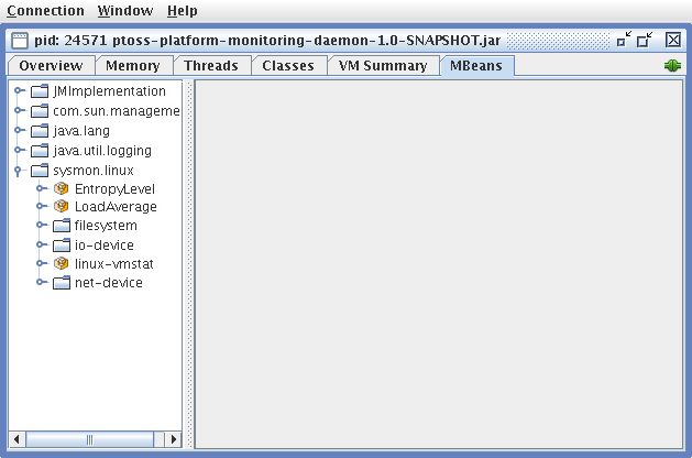 jconsole look at the data