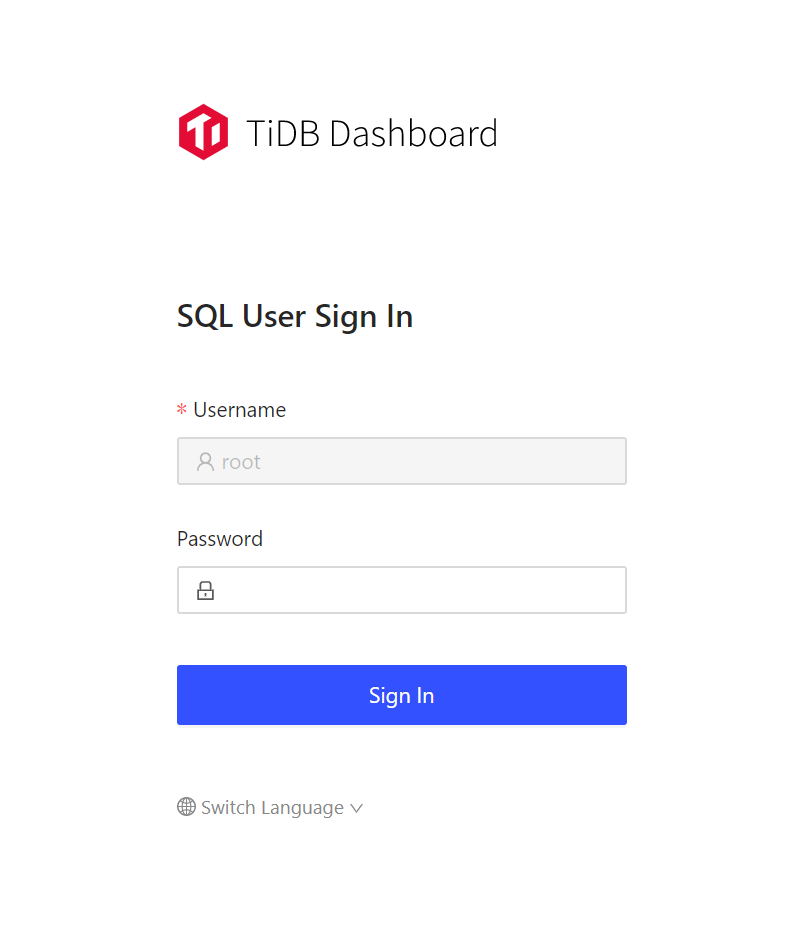 Login interface