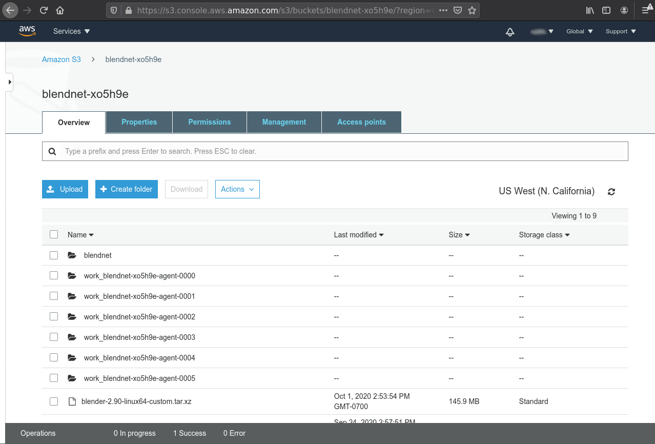AWS - BlendNet bucket file uploaded