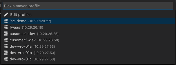 Environment profiles